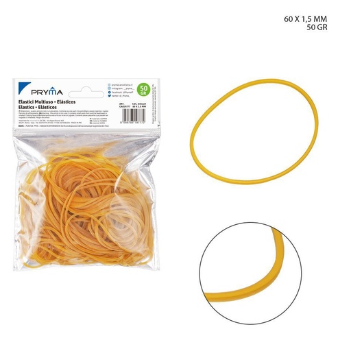 [0230542] Goma Elástica Multiuso 60x1.5mm 50gr - Gomas elásticas
