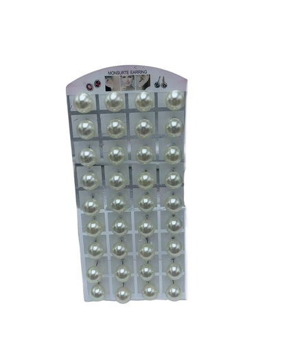 [8162090001069] Pendientes de Perlas 14mm 18/pzas 106 MONS - Joyas y bisutería