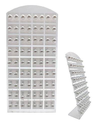 [8162090002035] Pendiente perla blanca 8mm 36/p 203m - Joyería y bisutería