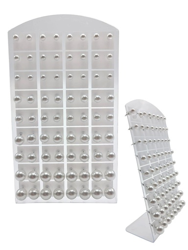 [8162090002073] Pendiente perla blanca 6x8x10x12mm 36/p  - Joyería y bisutería