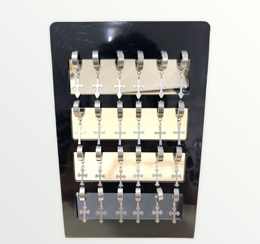 [8162250000093] Pendientes en forma de cruz 12/p 2509 - Accesorios de bisutería