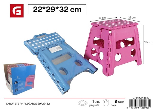 [201723005] Taburete plegable de PVC para uso en interiores y exteriores