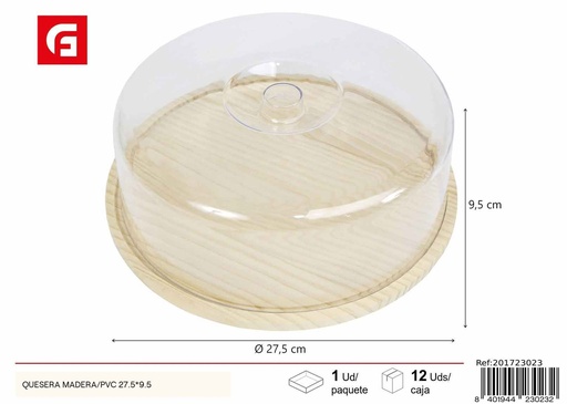 [201723023] Quesera de madera/PVC 27.5*9.5 cm - Utensilios de cocina