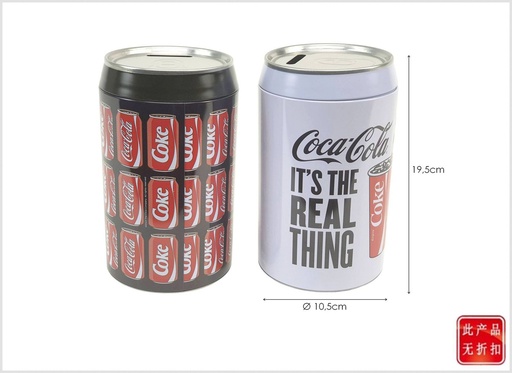 [BLT032642] Hucha de metal Coca-Cola D10.5x19.5cm