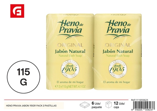 [111655623] Jabón Heno Pravia 115gr pack 2 pastillas