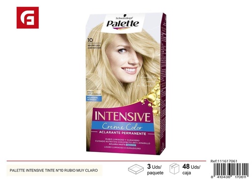 [111617061] Tinte Palette Intensive Nº10 rubio muy claro para coloración del cabello