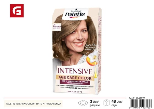 [111642775] Tinte Palette Intensive Color Nº7.1 Rubio Ceniza - Coloración capilar y cuidado personal