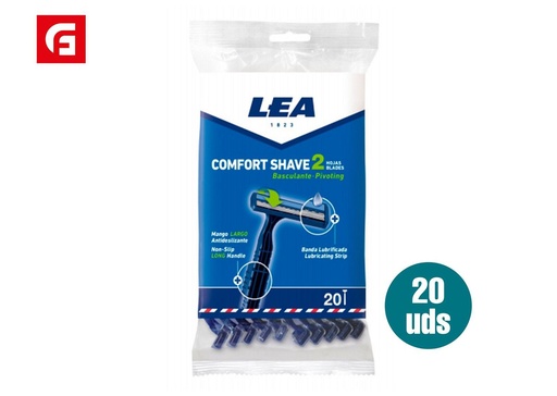 [111300423] Maquinilla de afeitar LEA Comfort Shave 2 hojas 20 uds