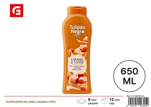 [111609315] Gel de ducha Tulipán negro 650 ml Caramelo Toffe - Productos de cuidado personal
