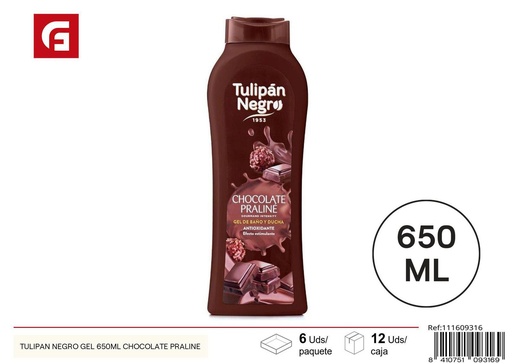 [111609316] Gel de ducha Tulipán Negro 650ml chocolate praliné