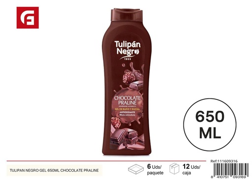 [111609316] Gel de ducha Tulipán negro 650 ml Chocolate Praline - Productos de cuidado personal