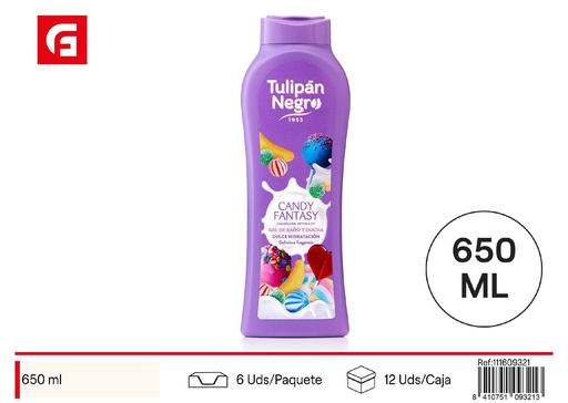 [111609321] Gel de ducha Tulipán negro 650 ml Candy Fantasy - Productos de cuidado personal