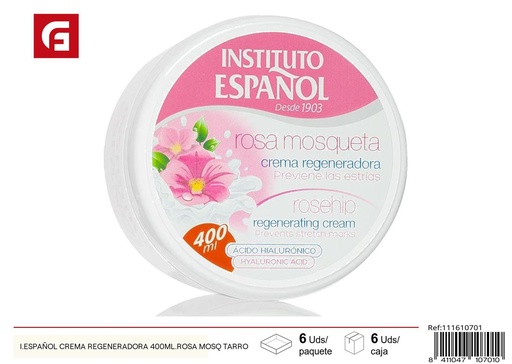 [111610701] Crema regeneradora de rosa mosqueta 400ml para cuidado de la piel