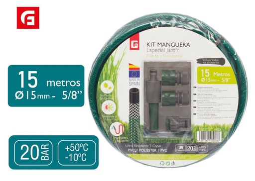 [184700003] Kit de manguera D15 5/8 15m - Productos de jardín