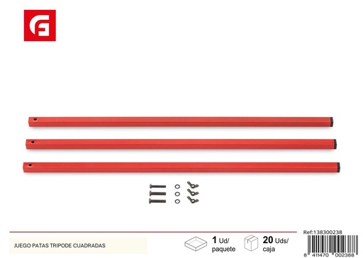 [138300238] Juego de patas trípode cuadradas para paellera