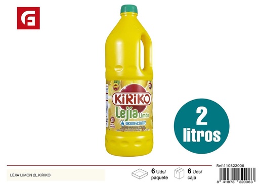 [110322006] Lejía limón 2L Kiriko - Productos de limpieza
