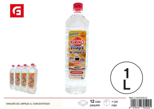 [110370522] Vinagre de limpieza concentrado 1L - Productos de limpieza multiusos