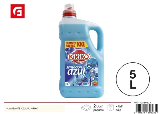 [110380323] Suavizante azul 5L Kiriko para ropa suave y fresca