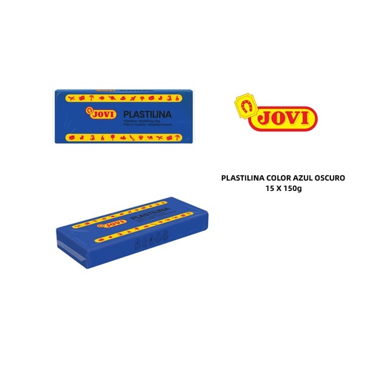 [A000278] Plastilina azul oscuro 150g 15 pastillas para niños