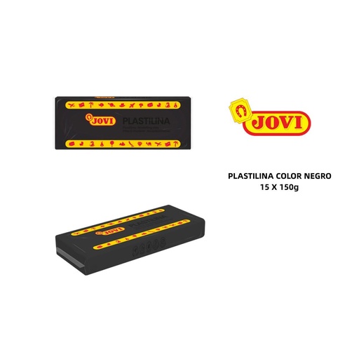 [A000280] Plastilina negra 150g caja con 15 pastillas para manualidades
