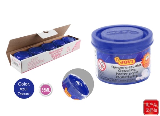 [A000217] Témpera Azul oscuro 35ml JOVI - Artículos de arte y pintura