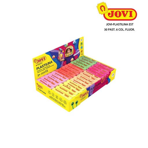 [A000583] Plastilina JOVI 30 piezas/paquete color fluorescente - Artículos de papelería
