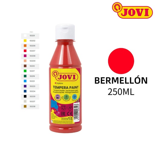 [A000986] Tempera de botella 250ml bermellón