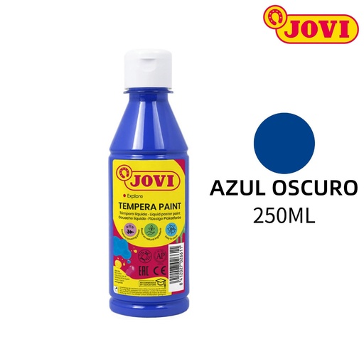 [A000994] Pintura tempera paint botella 250ml azul oscuro para artistas y estudiantes