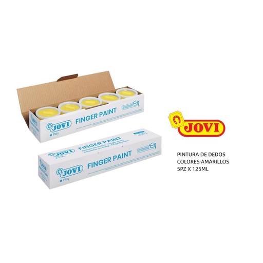 [A000288] Pintura de dedos 5 botes 125cc amarillo - Material escolar