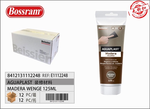 [E1112248] Aguaplast material de construcción wenge 125ml para reparaciones