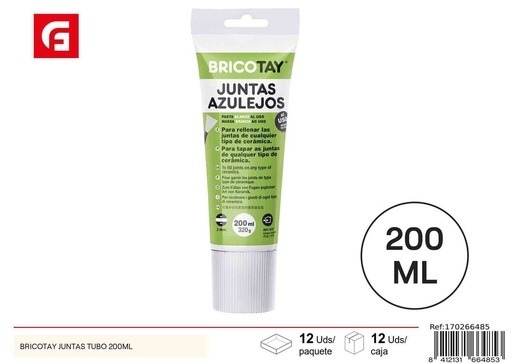 [170266485] Masilla para juntas Bricotay tubo 200ml para construcción y reparaciones