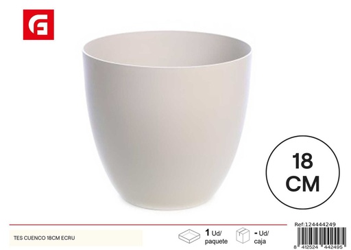 [124444249] Maceta TES Cuenco 18CM Ecru - Decoración y jardinería