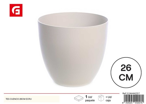 [124444257] Maceta TES Cuenco Ecru 26cm - Jardineras y decoraciones para el hogar