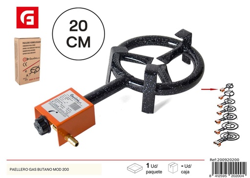 [200920200] Paellero de gas butano mod 200 para cocina