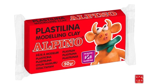 [ALP581857] Plastilina Alpino 50grs rojo