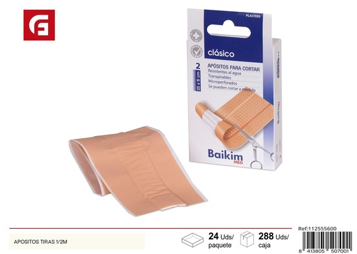 [112555600] Apósitos tiras 1/2m - Productos de cuidado personal