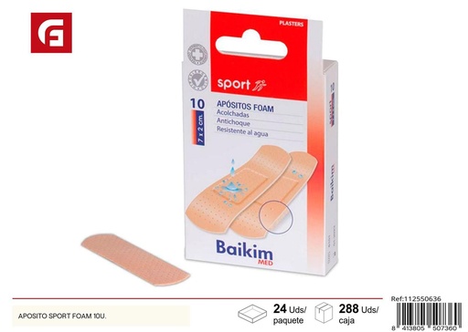 [112550636] Apósito sport foam 10 und - Productos de cuidado personal