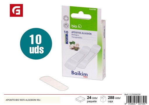 [112550639] Apósito bio 100% algodón 10 und - Productos de cuidado personal