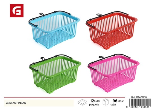[121401158] Cesta de plástico para pinzas - Accesorios de plástico para el hogar
