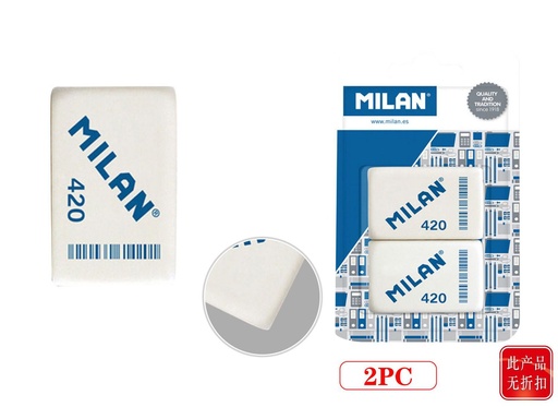 [150792420] Goma de borrar BMM10304MP PAN 420x2 blister 2 unidades - Artículos de escritura