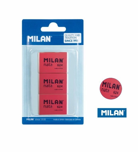 [A000047] Blister 3 gomas de nata MILAN 624 para corrección de escritura
