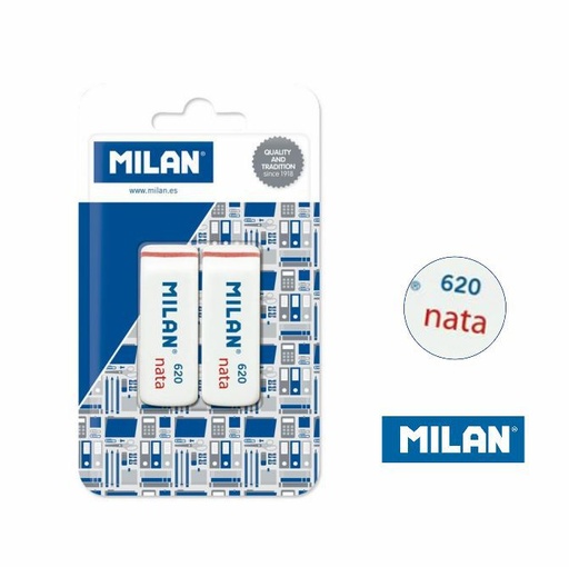 [A000046] Blister de 2 gomas de nata Milan 620 - Material de oficina y escritura