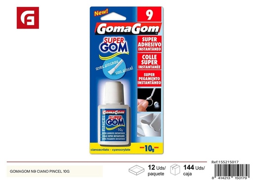 [155215017] Adhesivo fuerte 10g GOMAGOM N9 cian 10g - Material de oficina