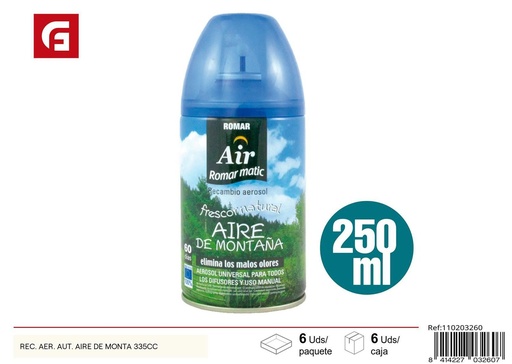 [110203260] Recambio ambientador automático aire de montaña 335cc para aromatización