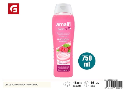 [110203281]  gel de ducha frutos rojos 750ml - Productos de cuidado personal
