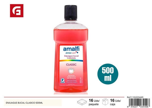 [110203449] Enjuague bucal clásico 500ML - Productos de cuidado personal