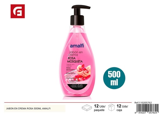 [110205762] Jabón en crema rosa 500ml Amalfi - Productos de cuidado personal