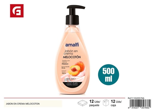 [110205766] Jabón en crema melocotón 500ml - Productos de cuidado personal