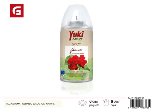 [110208793] Recambio ambientador automático geranio 335cc Yuki Nature para hogar