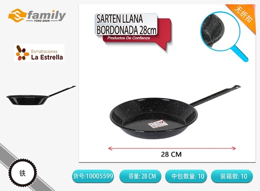 [10005599] Sartén llana bordonada jaspeada 28 cm - Utensilios de cocina